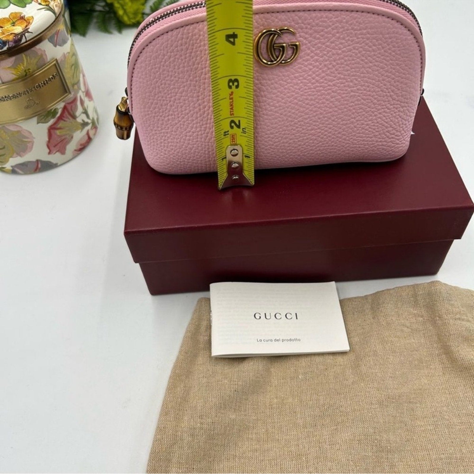 Women's pink Gucci, Marmont GG Beauty/ cosmetic case/second bag Made in Italy