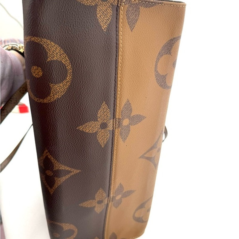 Louis Vuitton On the Go Brown and Light Brown Monogram Large Tote