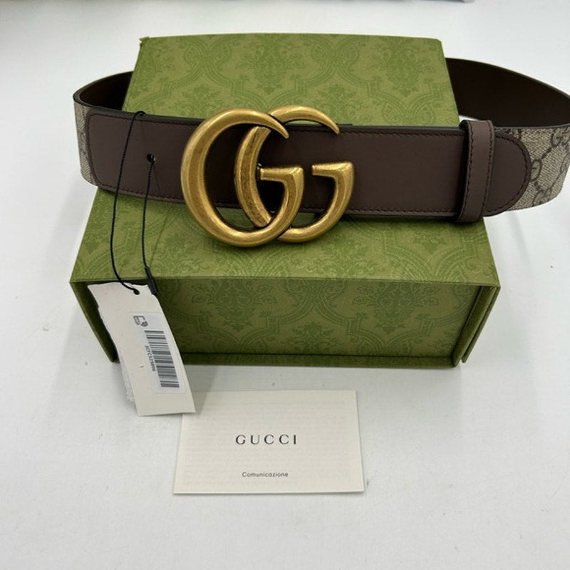 Unisex Gucci GG Marmont, Supreme leather/canvas belt size 80 cm/32 inches