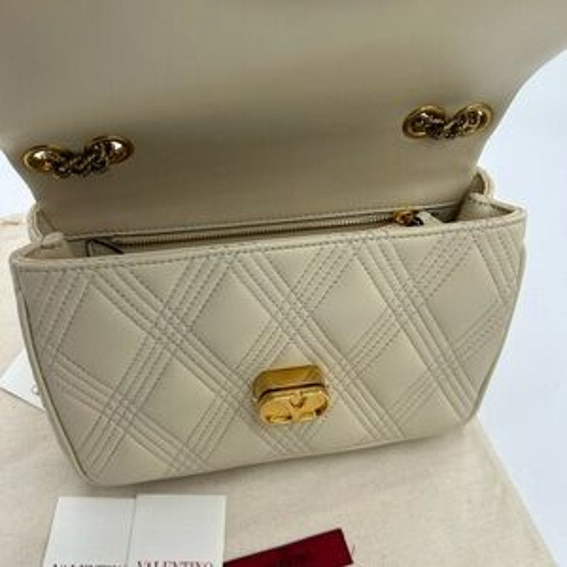 Women's Valentino Garavani QUILTIE 67 medium shoulder, Bag Nappa Leather NWT