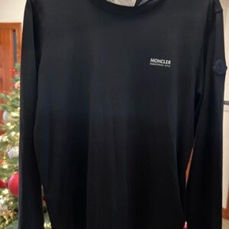 Moncler men's long sleeve cotton T-shirt, size small NWT