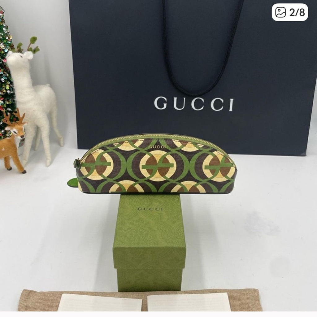 Gucci Unisex Leather Pouch Made in Italy