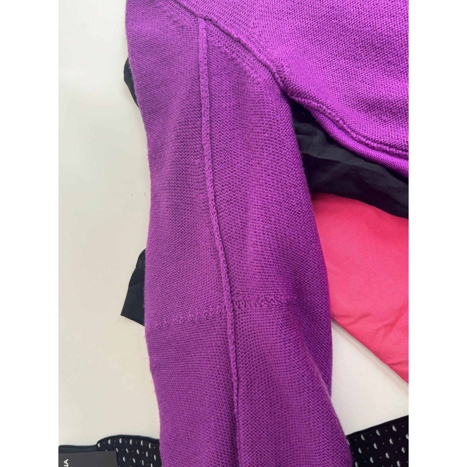 Sonia by Sonia Rykiel Purple Wool Cashmere Knit Sweater Dress Size FR 40 / US M