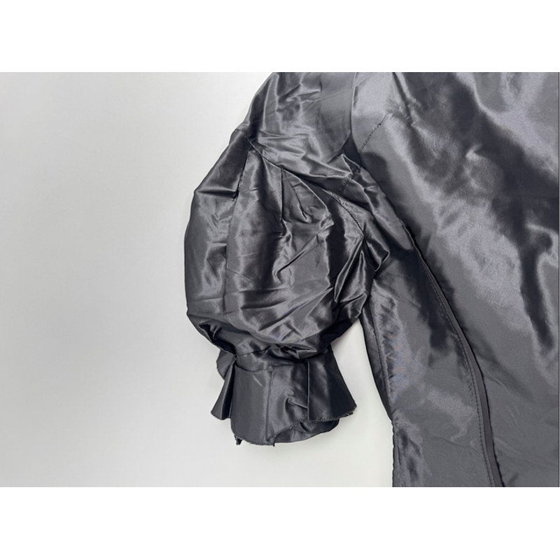Obzee New York Co. Inc Black 100% Silk Coat Size 42 Made in Korea