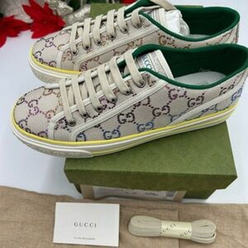 Women's Gucci tennis 1977 low top sneakers in canvas with multicolor crystals 40