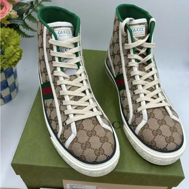 Men's Gucci tennis 1977 high top sneakers size 11 made in Italy