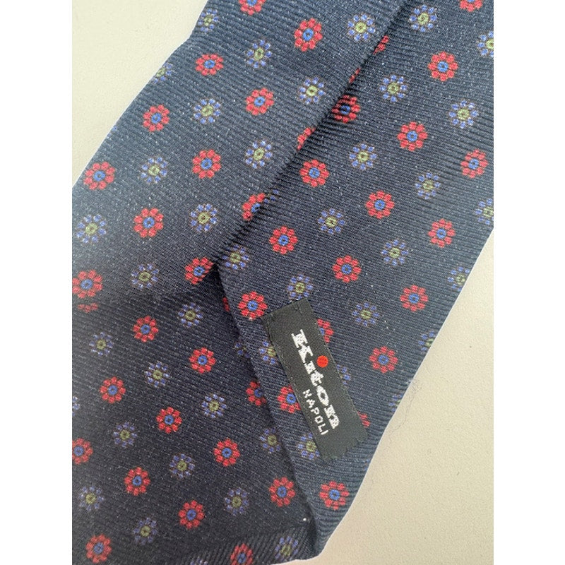 Kiton Napoli Men's Multicolor Floral 100% Silk Tie Made in Italy