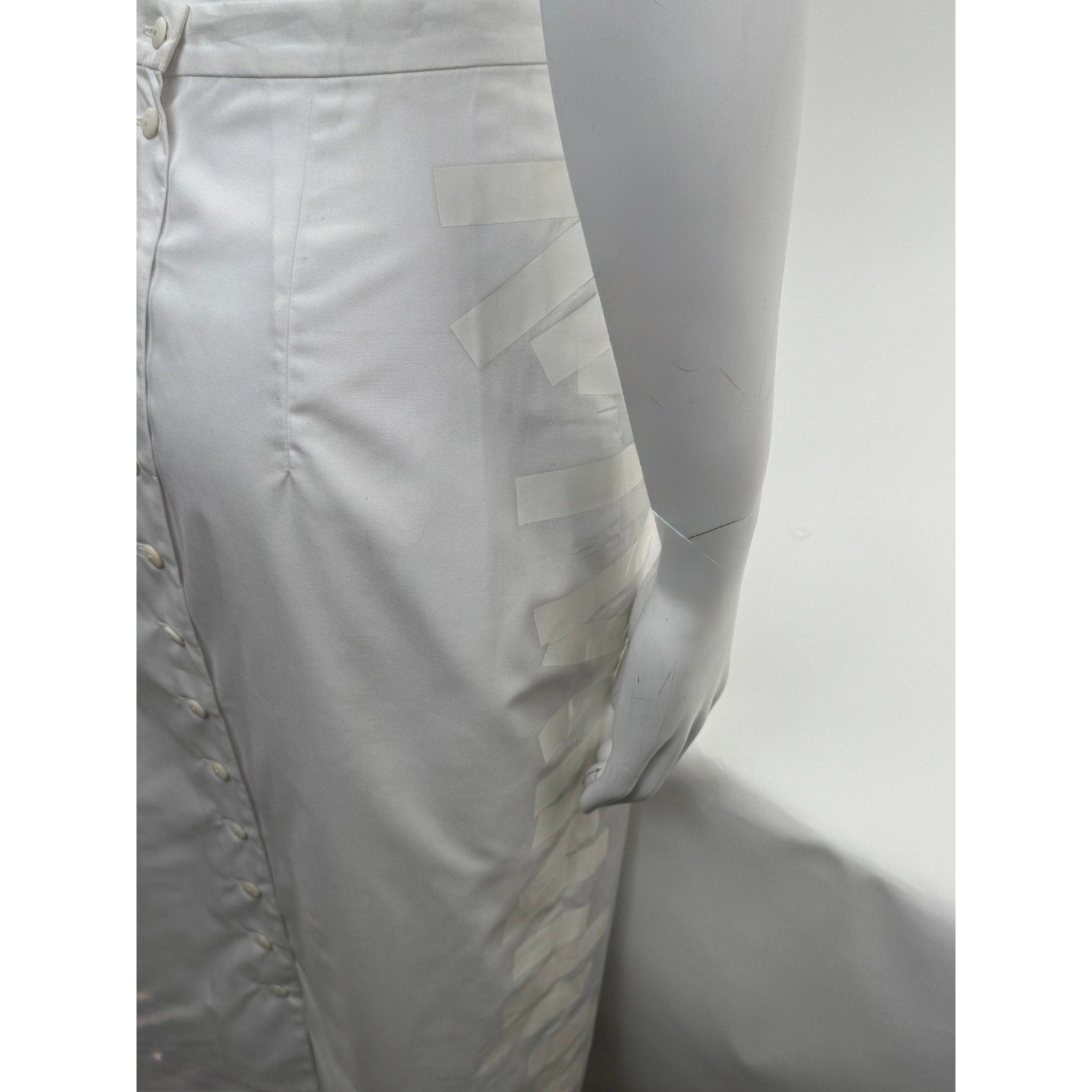 Christopher Kane White Satin Ribbon Appliqué Pencil Skirt EU 38 US 6