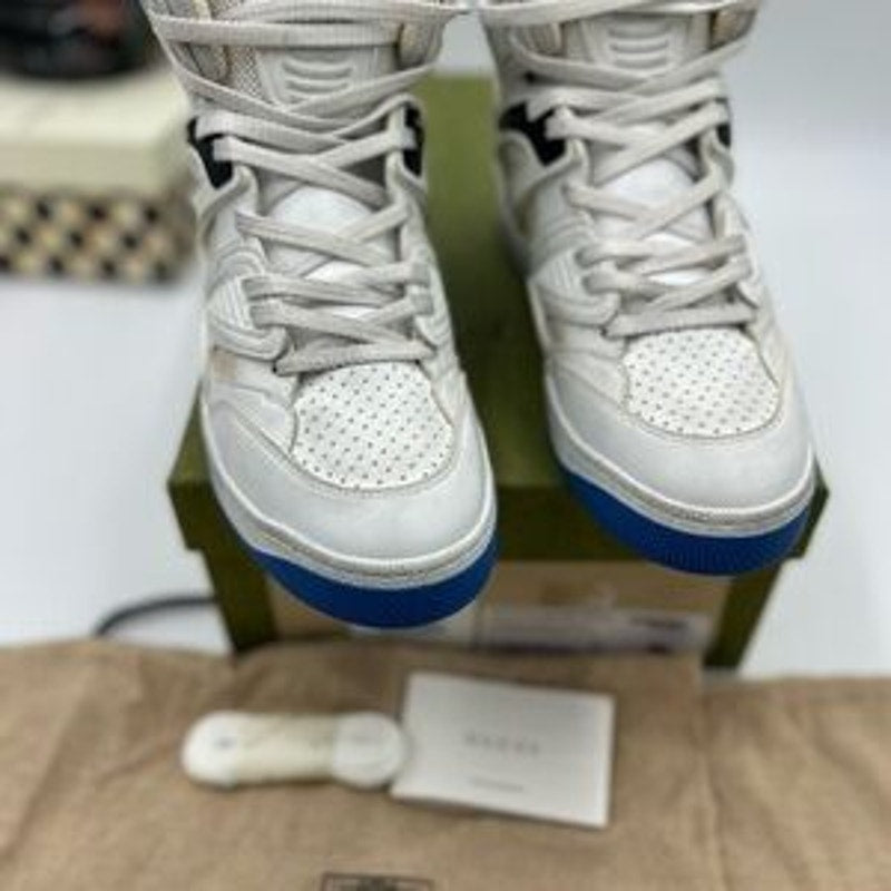 Women's Gucci interlocking G leather distressed sneakers size 37 made in Italy