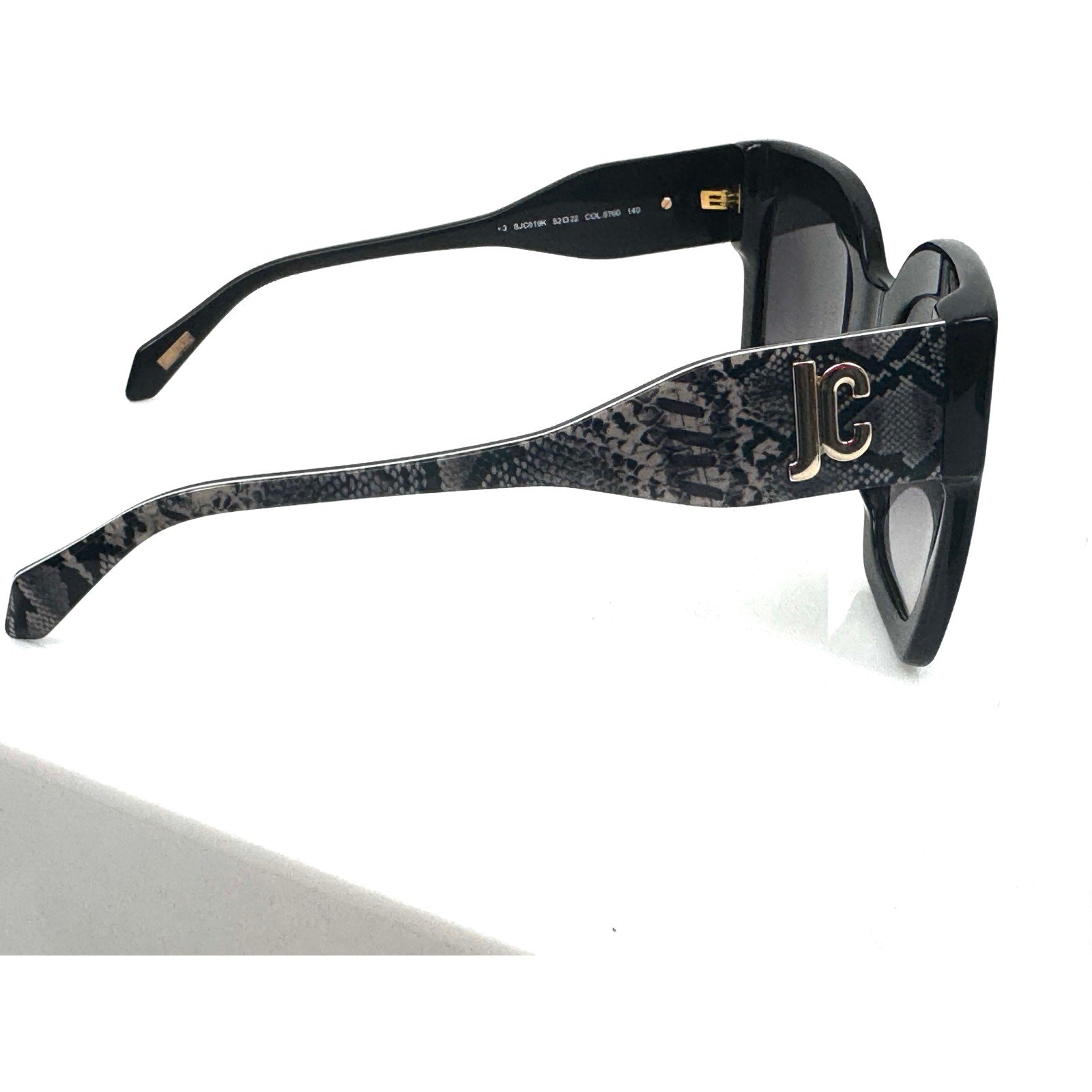 Just Cavalli NWOT Logo Plaque Reptile Arm SJC019K Oversized Limo Tint Sunglasses