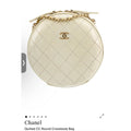 Chanel quilted cc round crossbody bag
