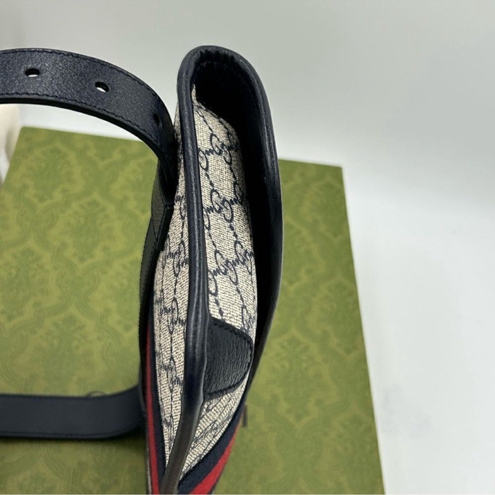 Women's Gucci blue/red Ophedia GG belt bag size 80 cm/32 inches adjustable