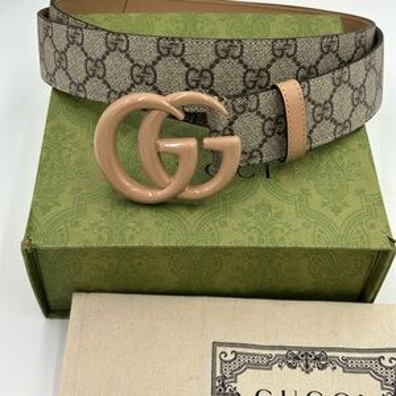 Men's Gucci, GG Marmont, Supreme canvas belt size 120 cm/46 inches made in Italy