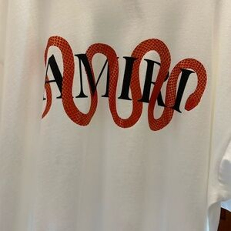 Men's Amiri snake heavyweight cotton T-shirt, size XXXL