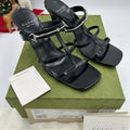Women's Gucci, leather Horsebit sandals 
Size 38 
Made in Italy
