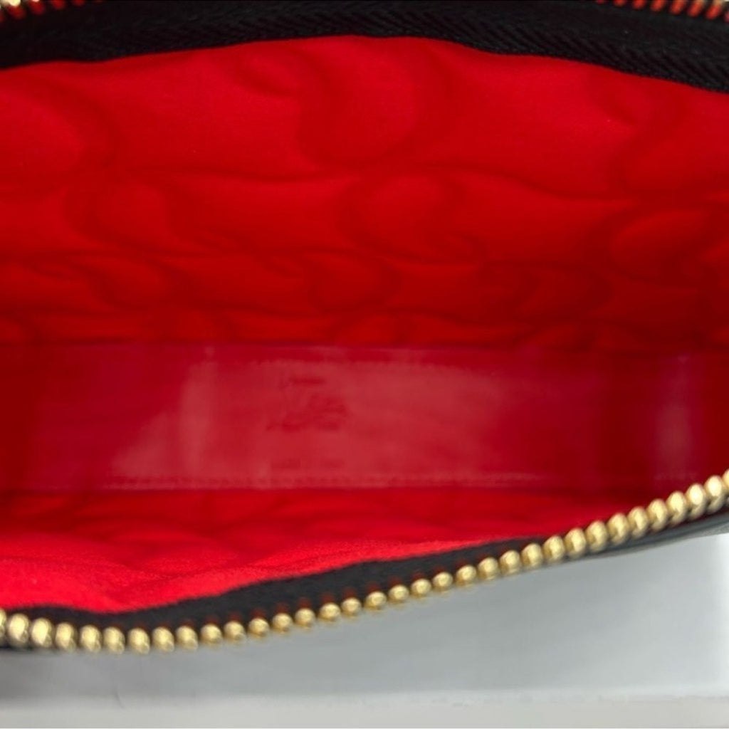 Women's Christian Louboutin shoulder bag CL embossed Napa Leather 
Made in Italy