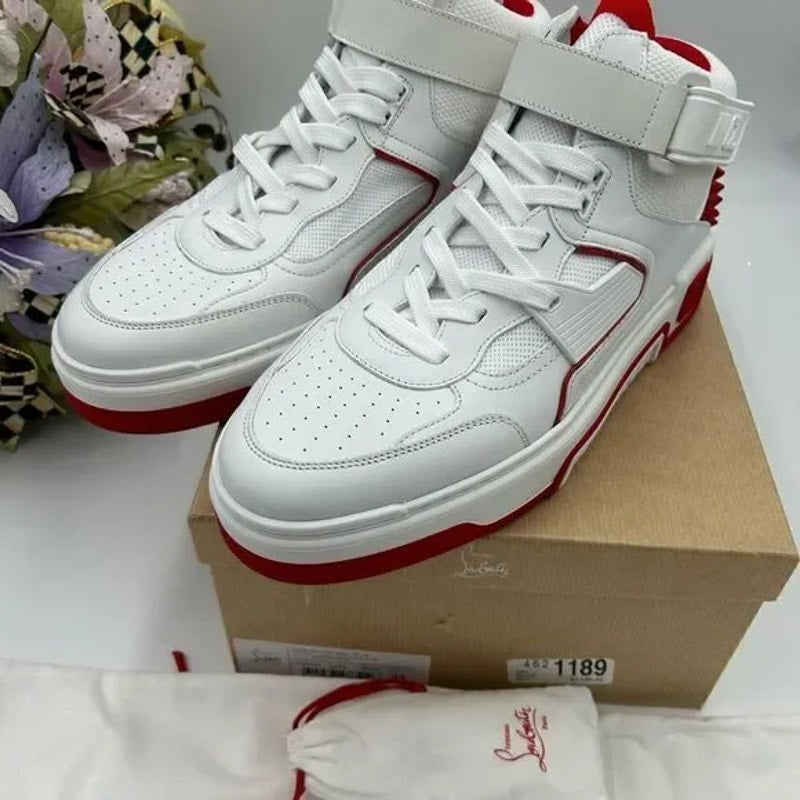 Men’s Christian Louboutin, Astroloubi leather sneakers, size 44 made in Italy