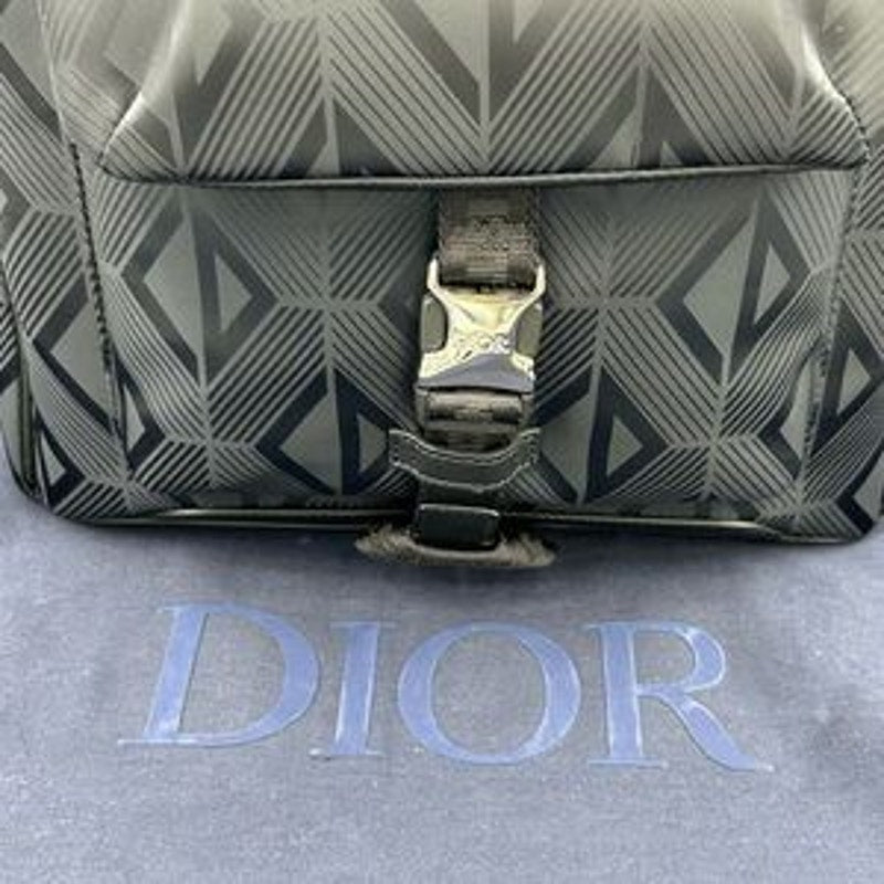 Dior Diamond dark black backpack made in Italy NWT