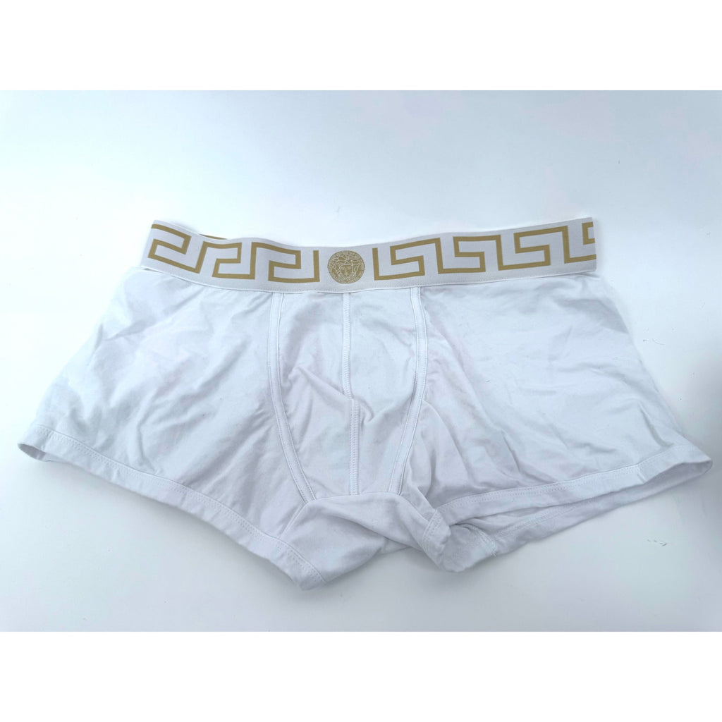 Men's Versace NIB Greca Low Rise Slip Stretch Cotton Boxer Briefs Shorts Size XL