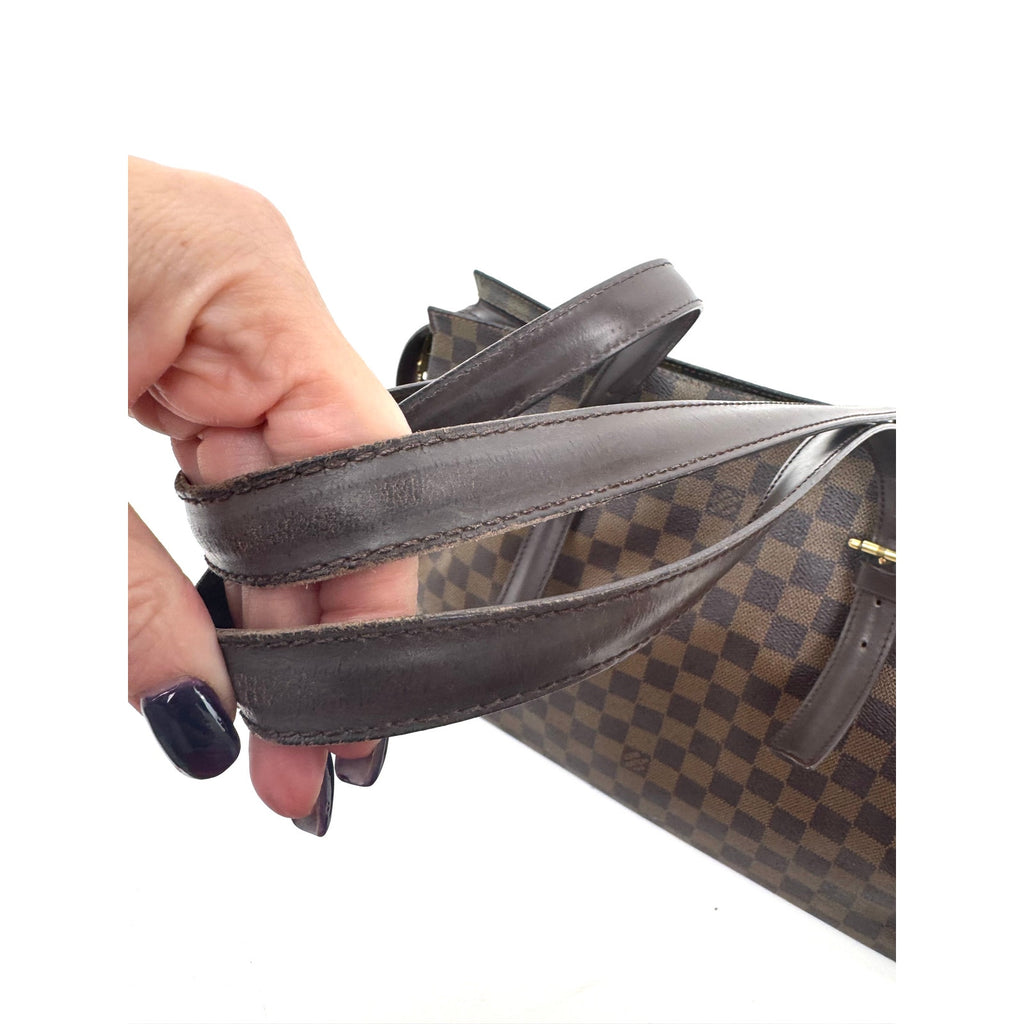 Louis Vuitton Brown Damier Ebene Chelsea Coated Canvas Top Zip Tote Bag