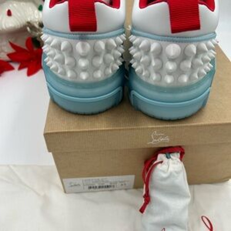 Christian Louboutin Mens Astroloubi low top leather trimmed sneakers size 43