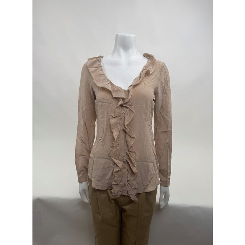 Moschino NWT 100% Silk Button Up Blouse Designer Top Size IT 42