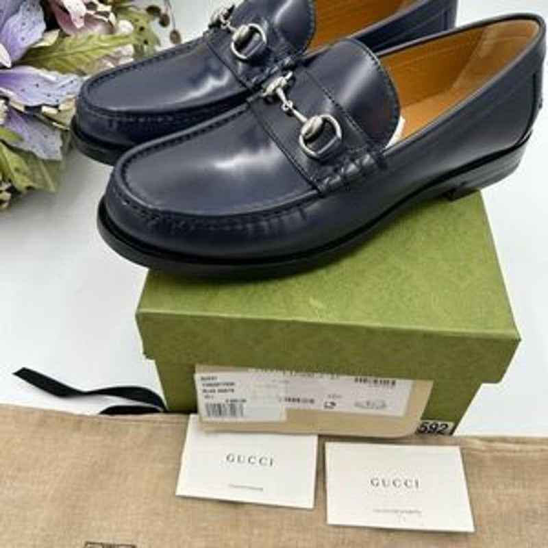Men’s Gucci leather horse bit loafers size 10.5 fits 11.5 US made in Italy