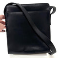 Valentino black leather 2 way structured dual compartment bag w/exterior pocket