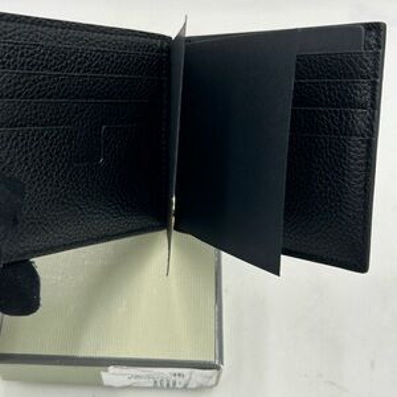 Tom Ford men's money clip wallet with gold tone hardware made in Italy