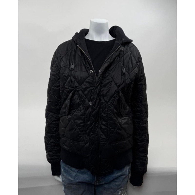 Men's Burberry Black Rare Hooded Reversible Quilted Puffer Jacket Size M