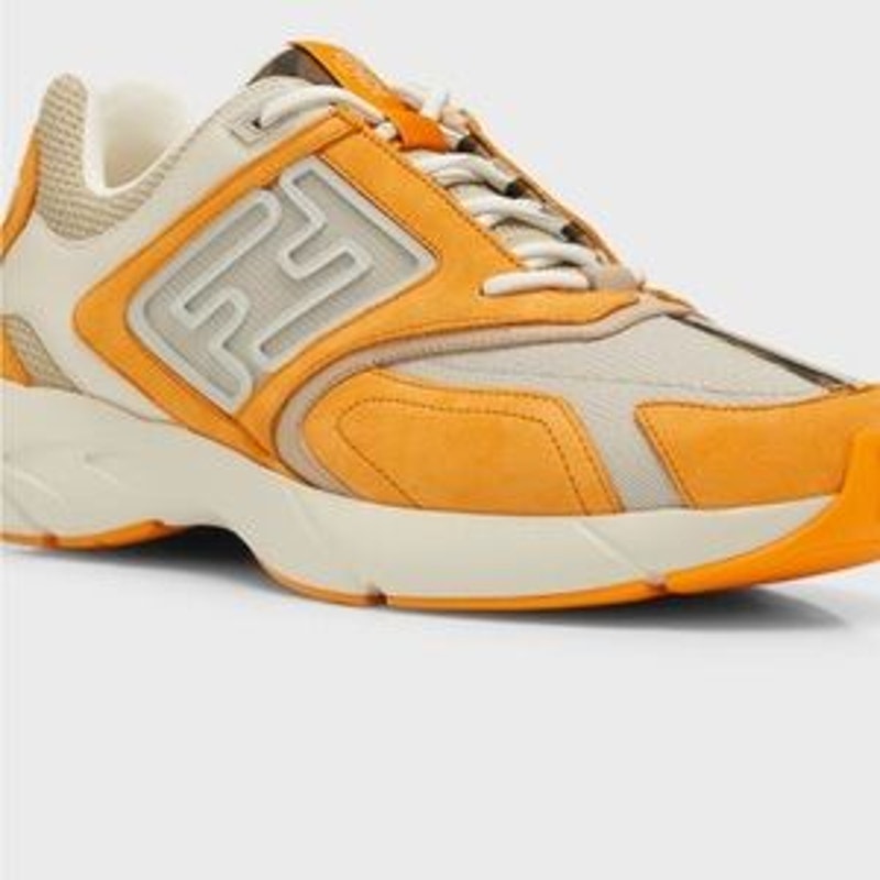 Fendi Men's FF logo textile runner sneakers size 12 made in Italy