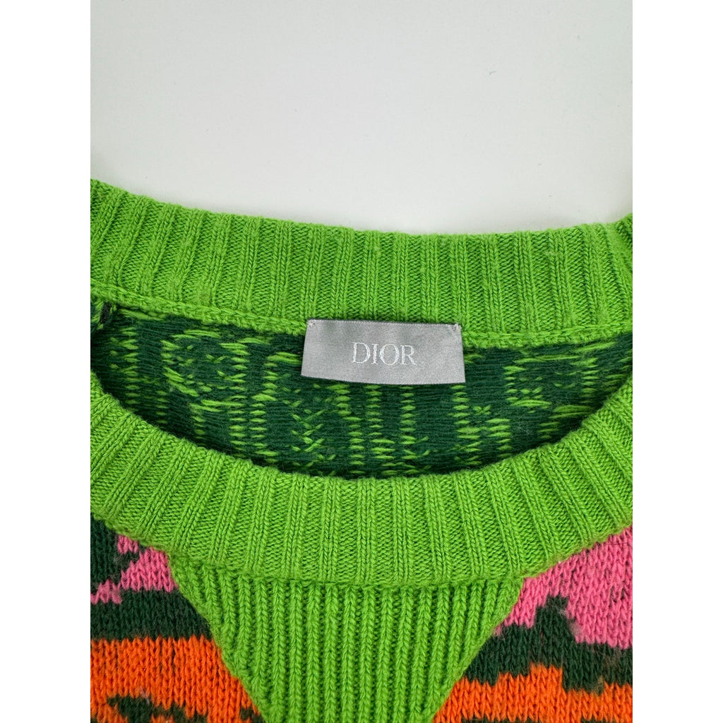 Men's Dior x Stussy Collab Wool Sweater – Oversized Size M Fits Like L