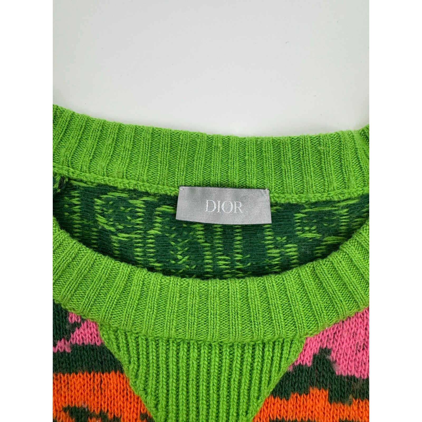 Men's Dior x Stussy Collab Wool Sweater – Oversized Size M Fits Like L