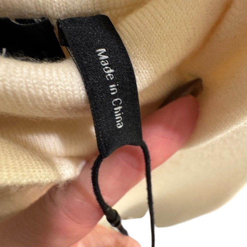 Theory NWT’s Size 10 Cream Sleeveless Turtleneck Dress. Crepe skirt and cashmere