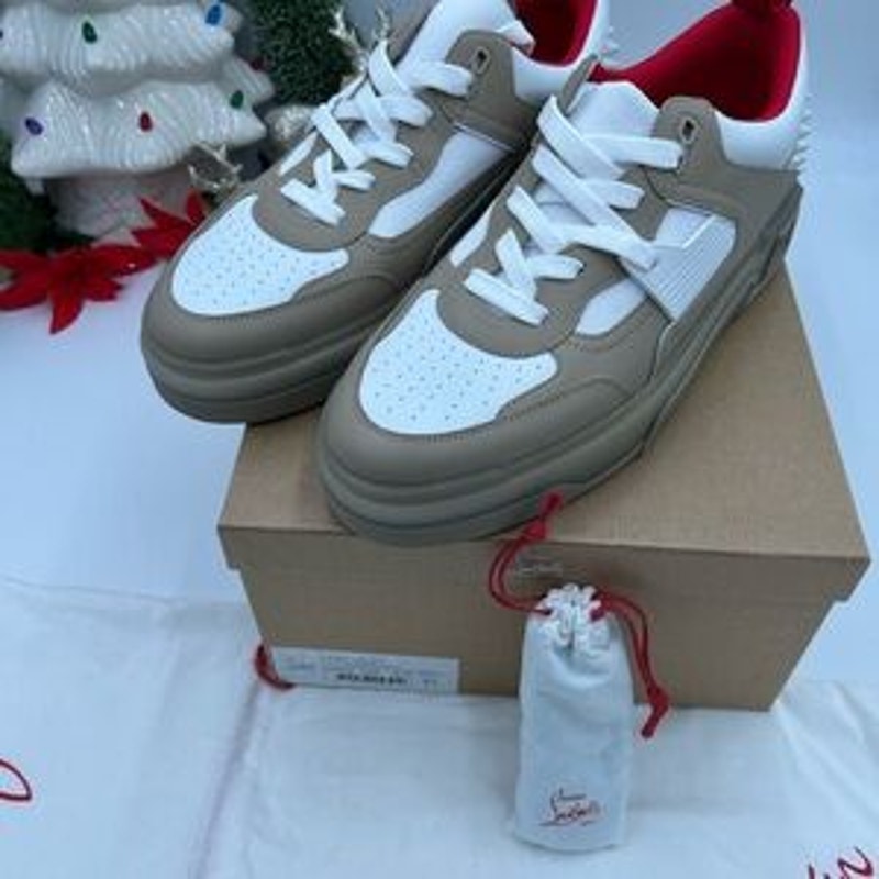 Men's Christian Louboutin Astroloubi low top sneakers Leather trimmed size 45