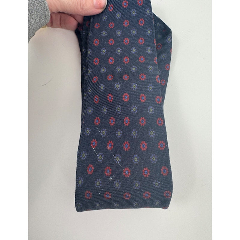 Kiton Napoli Men's Multicolor Floral 100% Silk Tie Made in Italy
