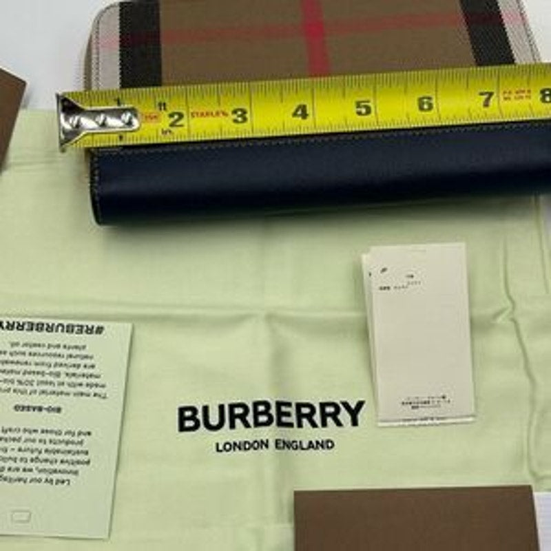 Women’s Burberry classic check zip around wallet made in Italy