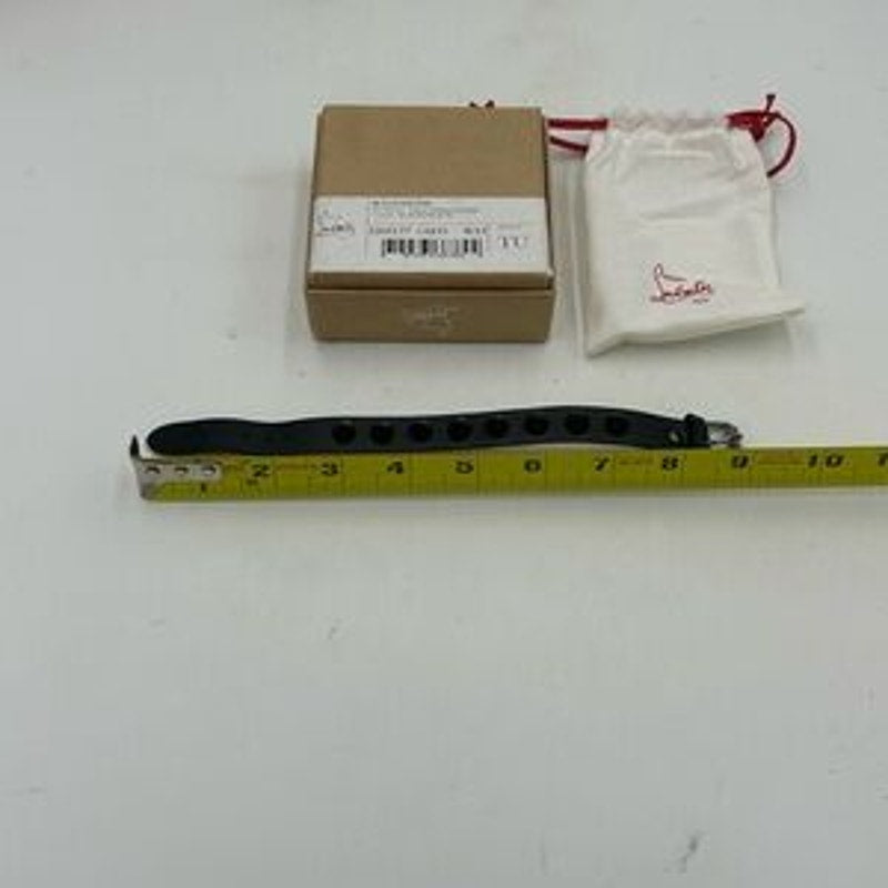 Christian Louboutin Loubilink calf leather Black Studded Bracelet