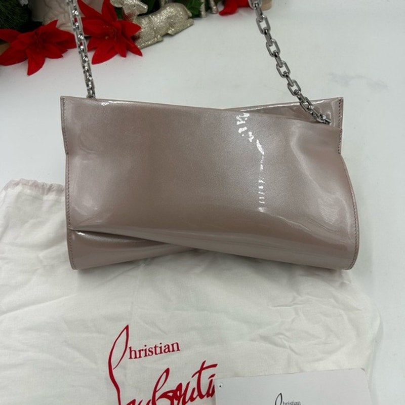 Women's Christian Louboutin LOUBITWIST patent Leather clutch/shoulder bag