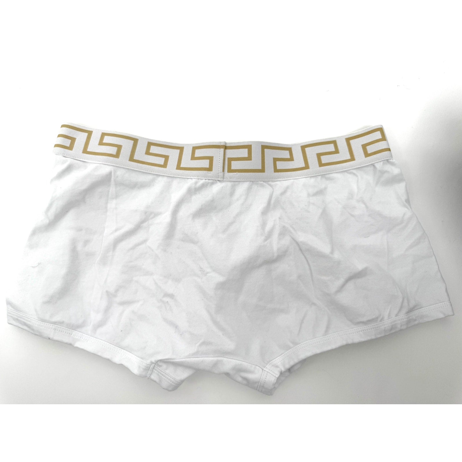 Men's Versace NIB Greca Low Rise Slip Stretch Cotton Boxer Briefs Shorts Size XL