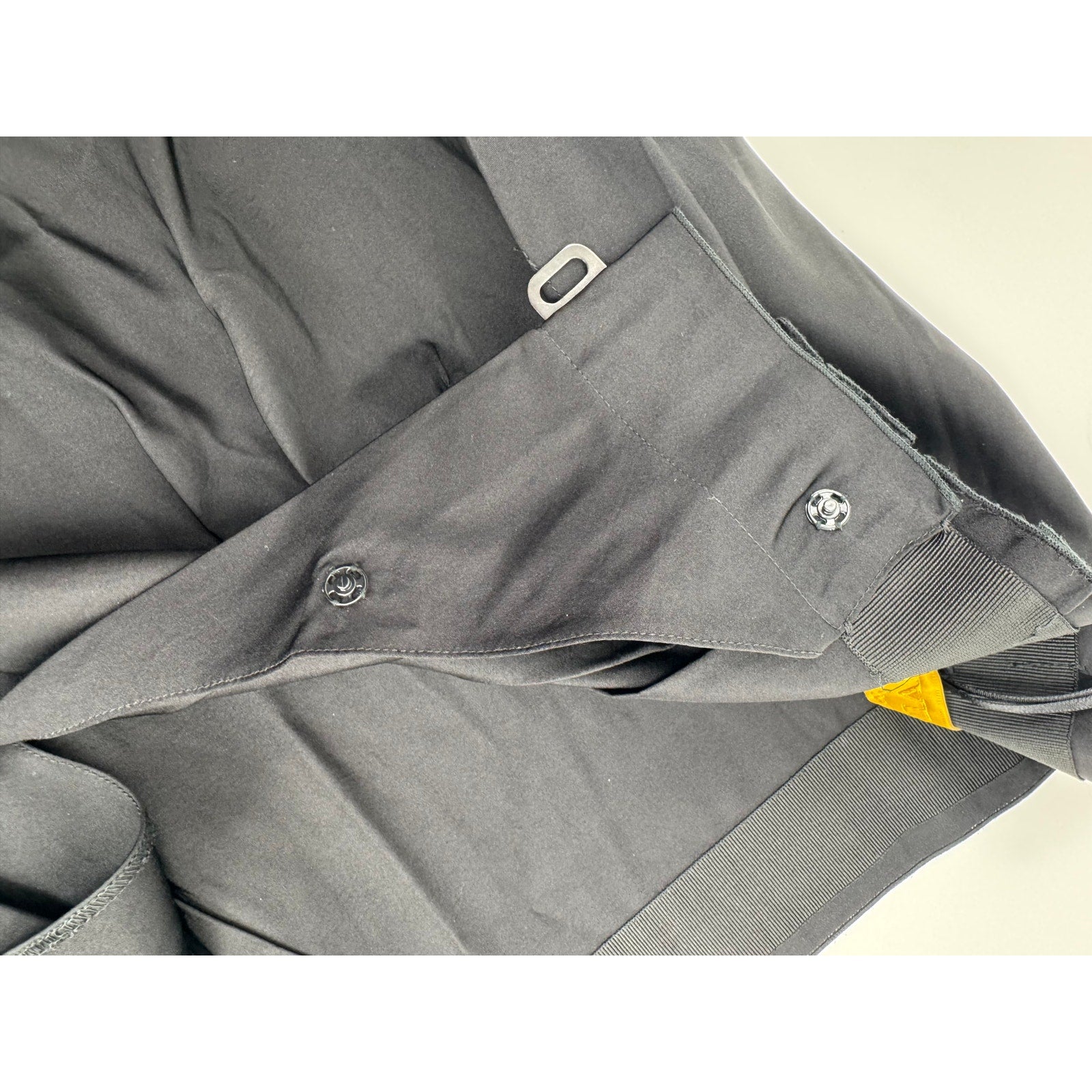 Lanvin Paris 100% Silk Architectural Paperbag Waist Midi Skirt Size FR 38