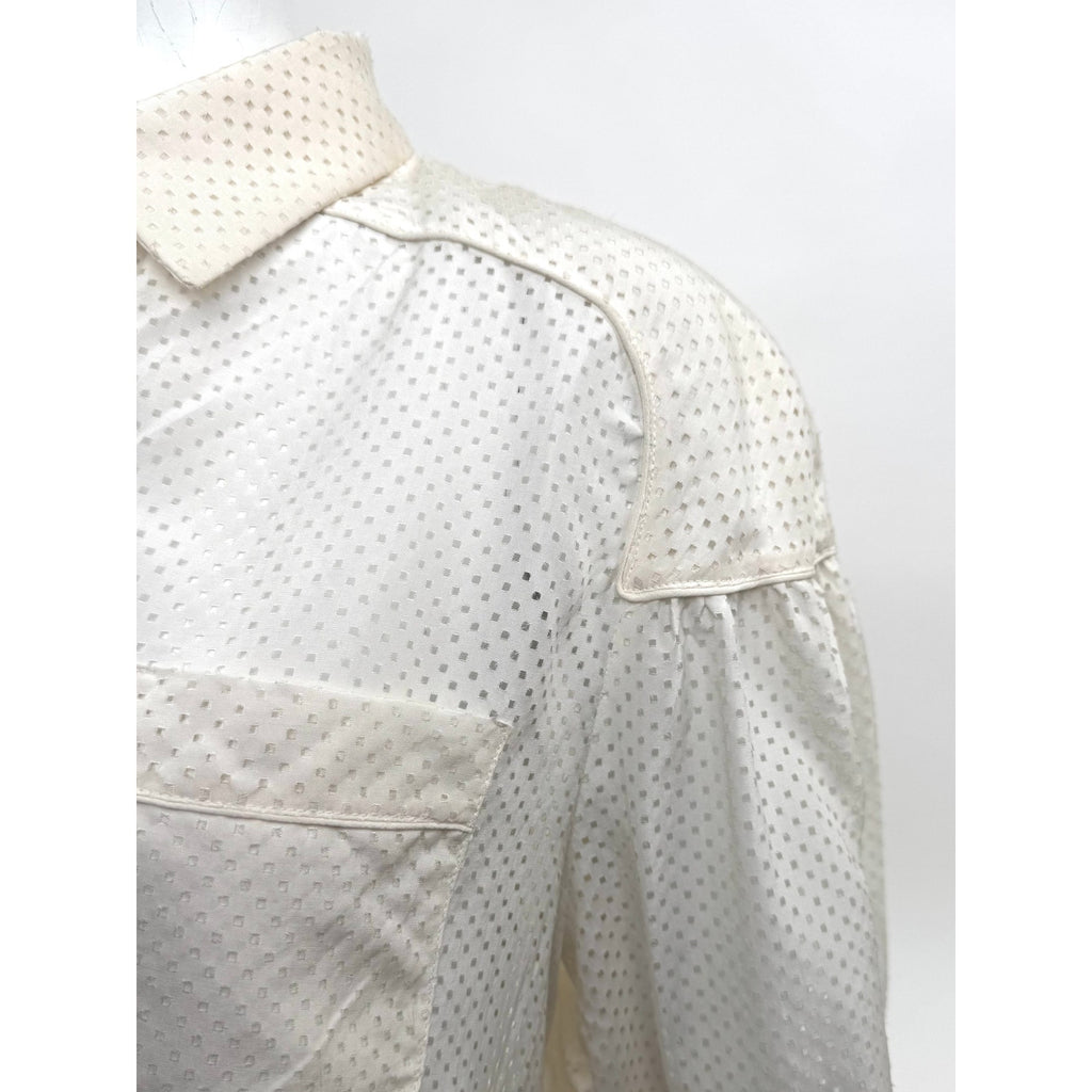 Fendi NWT 100% Silk Button Down Shirt Size IT 42 / US 4