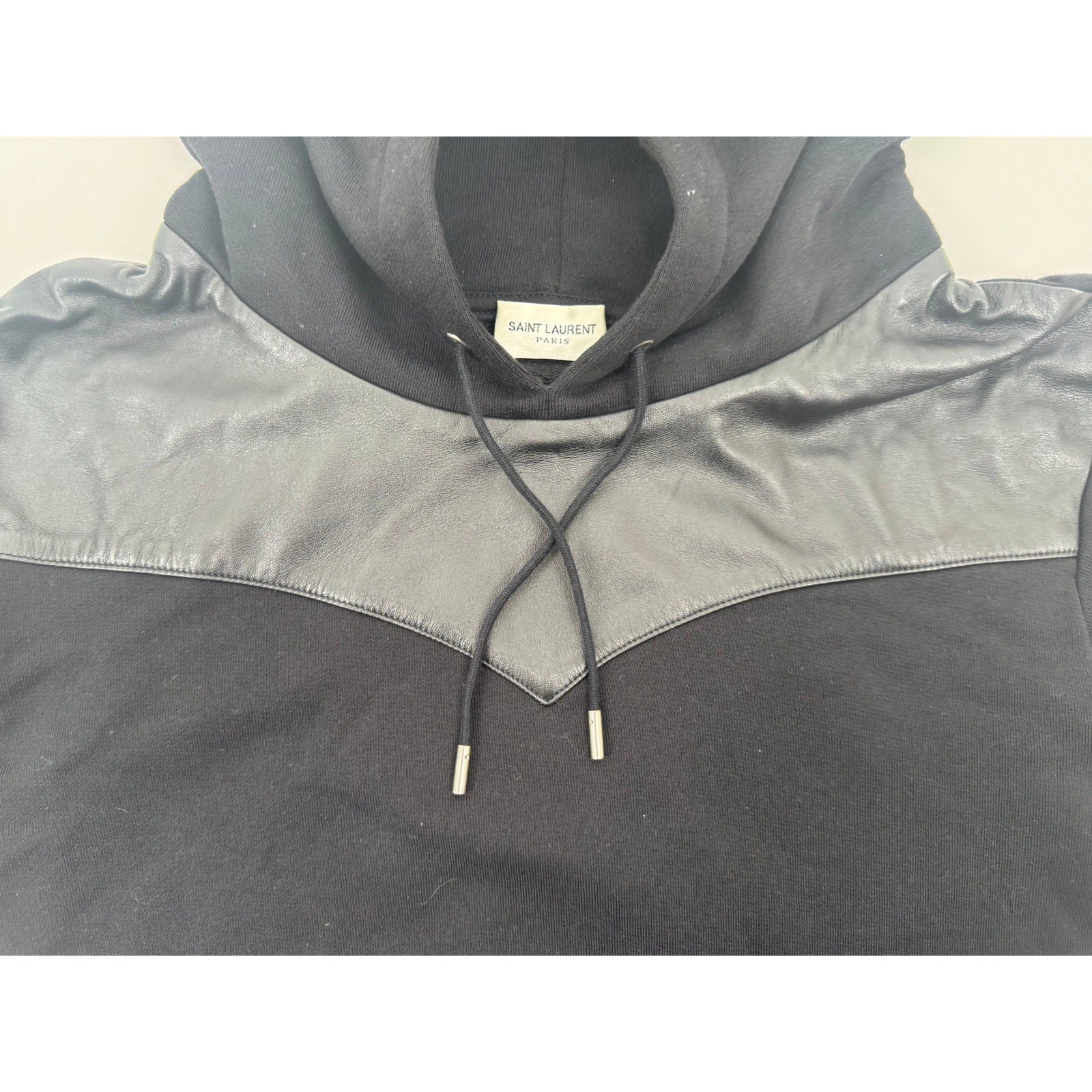 Saint Laurent Men's Black 396654 Pullover Hoodie Size L