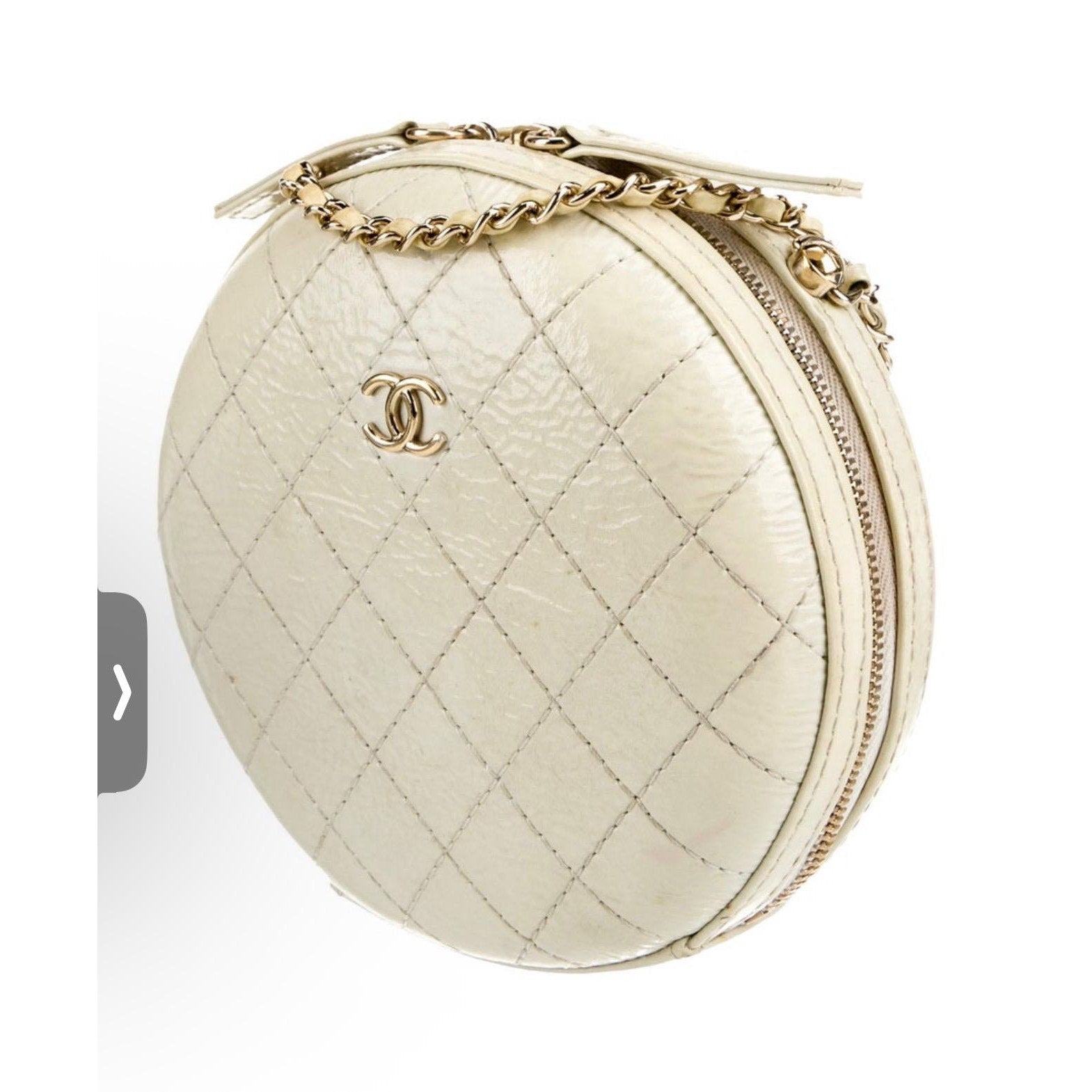 Chanel quilted cc round crossbody bag