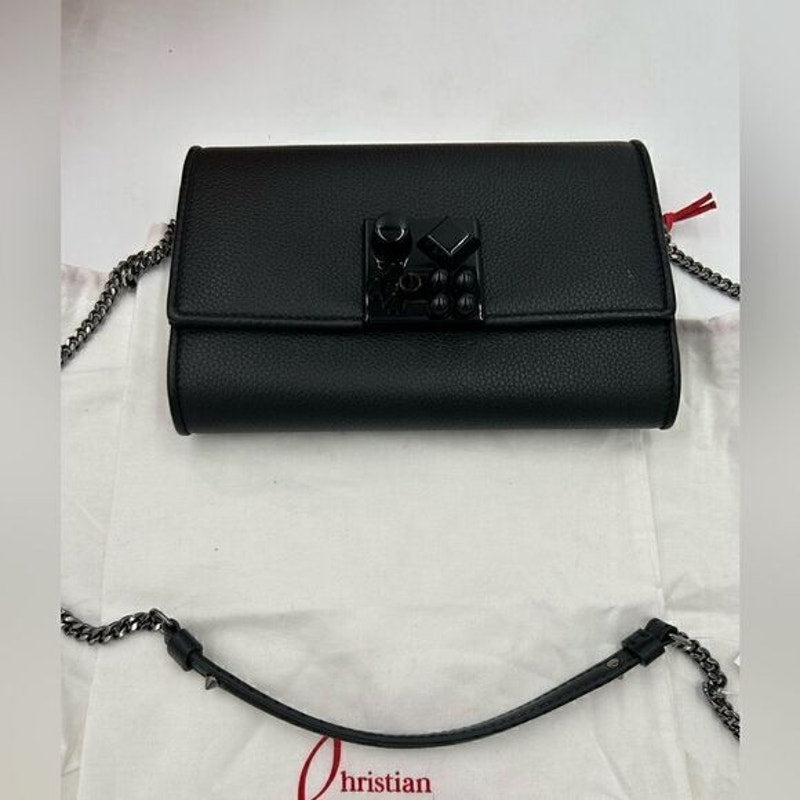 Christian Louboutin,Carasky leather clutch/shoulder bag made in Italy