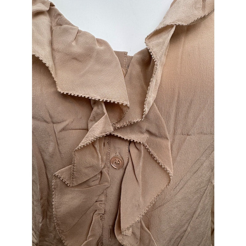 Moschino NWT 100% Silk Button Up Blouse Designer Top Size IT 42