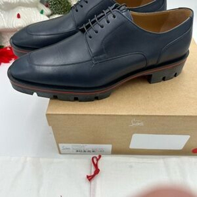 Men's Christian Louboutin DAVISOL navy Oxford, Derby shoe size 43 made in Italy