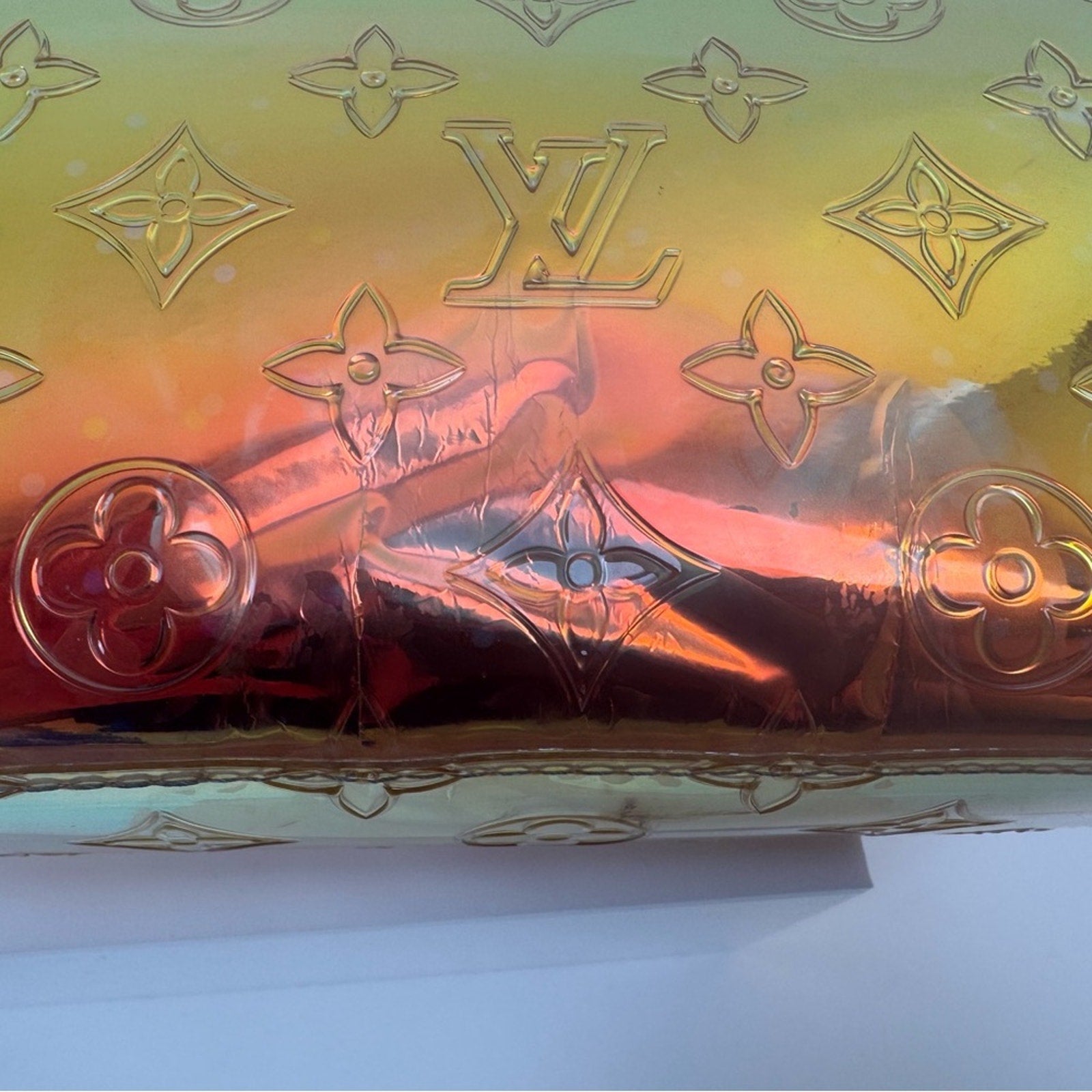 Men’s Louis Vuitton x Virgil, Abloh, prism monogramVolga wristlet full inclusion