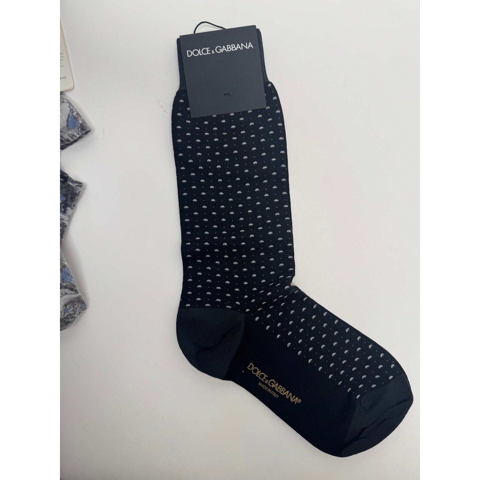 Dolce & Gabbana NWT Cotton Blend Dress Socks – Size M – Made in Italy