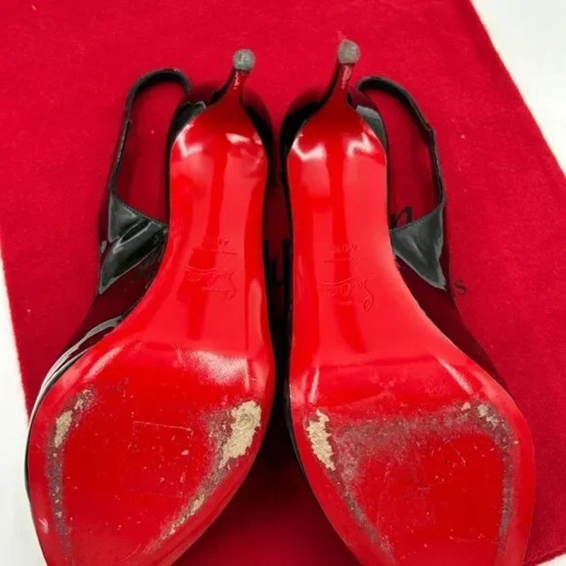 Women’s Christian Louboutin hot chick 120 patent leather heels size 40.5